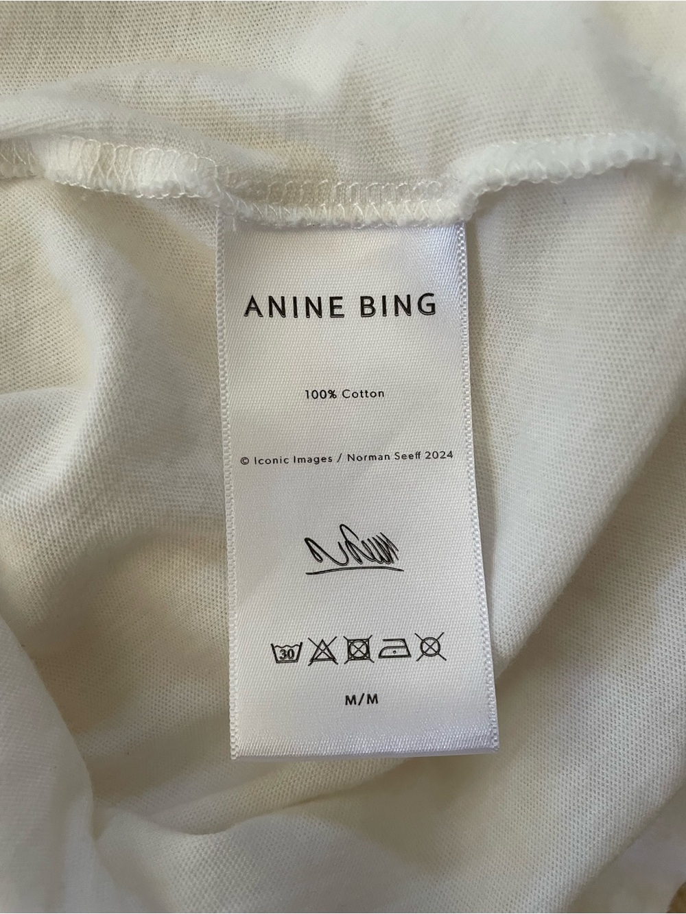 Anine Bing Mick Jagger Photo-Print Graphic White Oversized Tee Medium - Picture 12 of 12